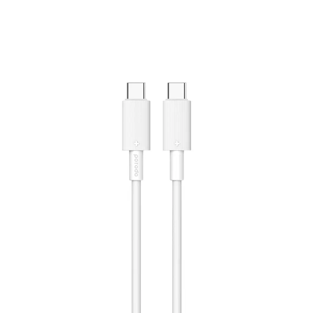 [PDCBL0003WH] Porodo USB-C to USB-C Durable Charging Cable  (White)1.webp