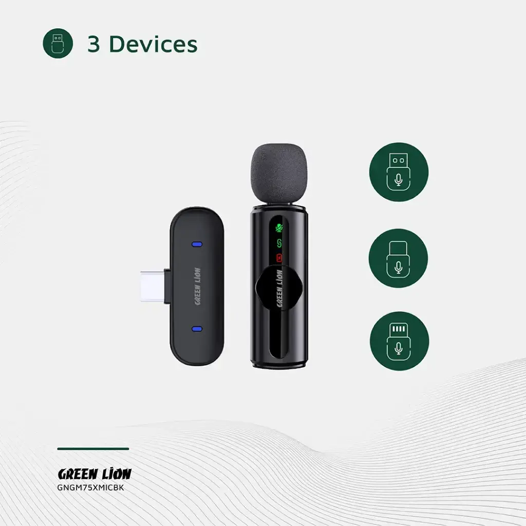 Green Lion GM-75X Microphone 3 In 1 - Black (3).webp