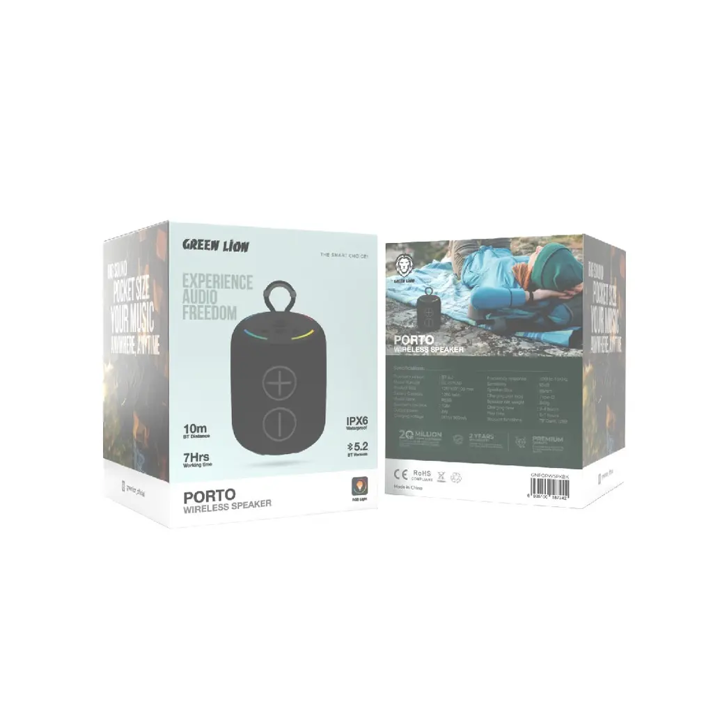 Green Lion Porto Wireless Speaker - Black.webp