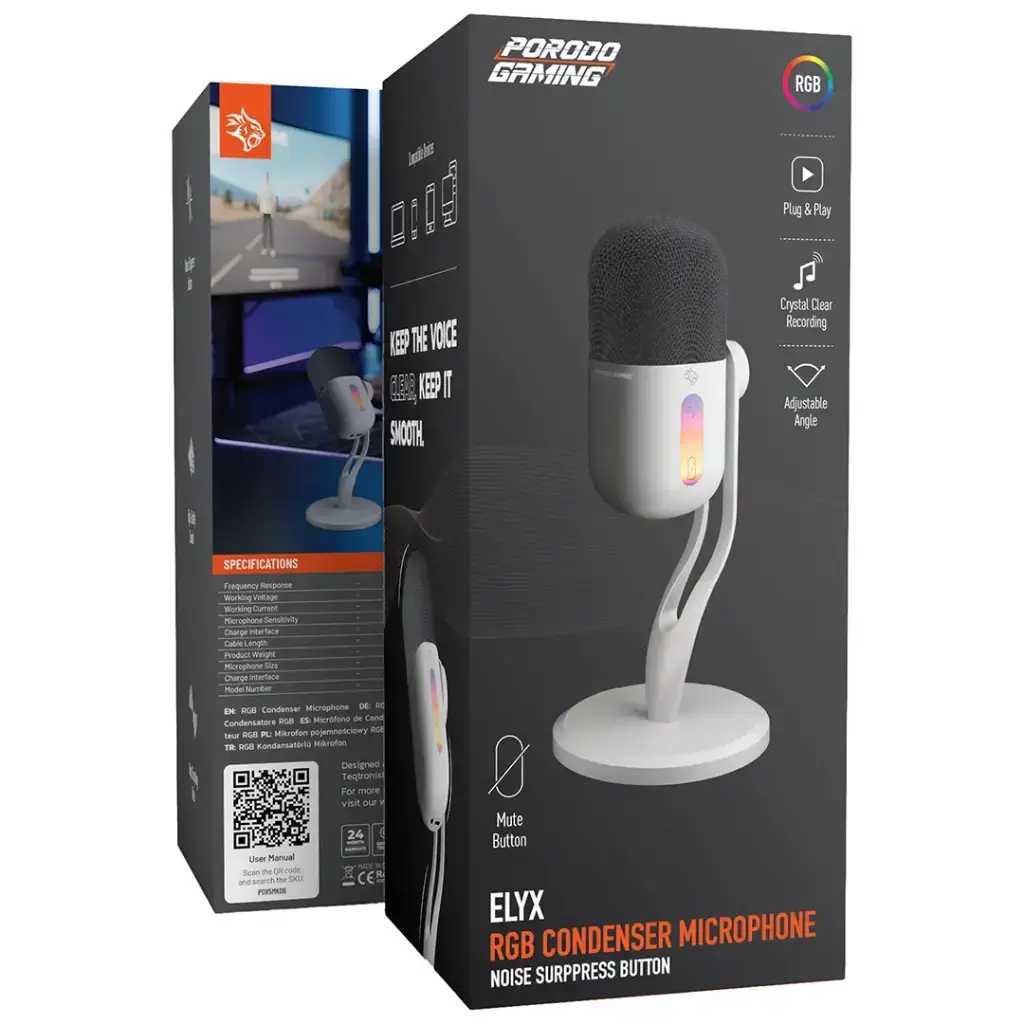 Prodo Gaming Elyx RGB Condenser Microphone with Noise Surppress Button.webp