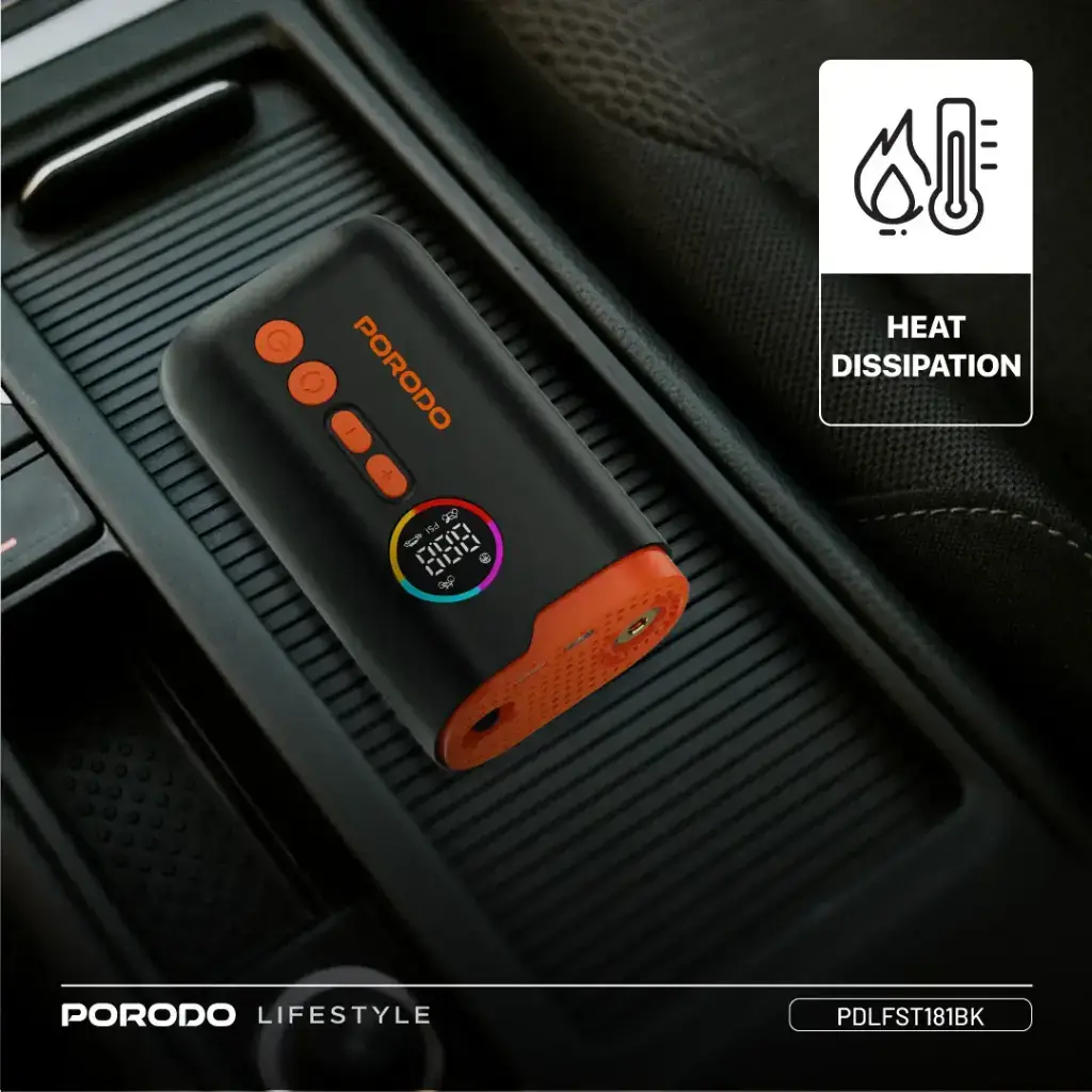 Porodo Lifestyle Electric Air Inflator - Black (2).webp