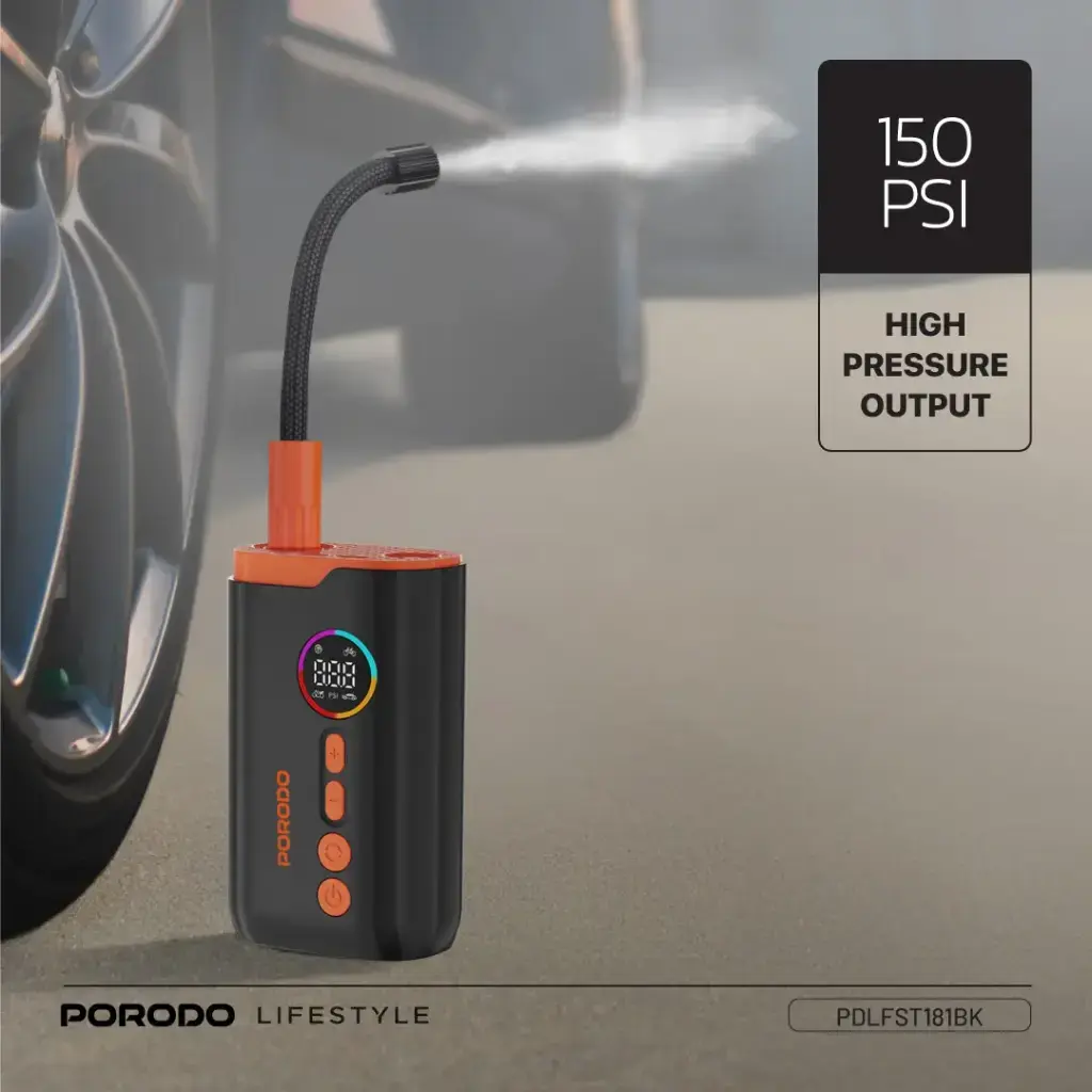 Porodo Lifestyle Electric Air Inflator - Black (3).webp