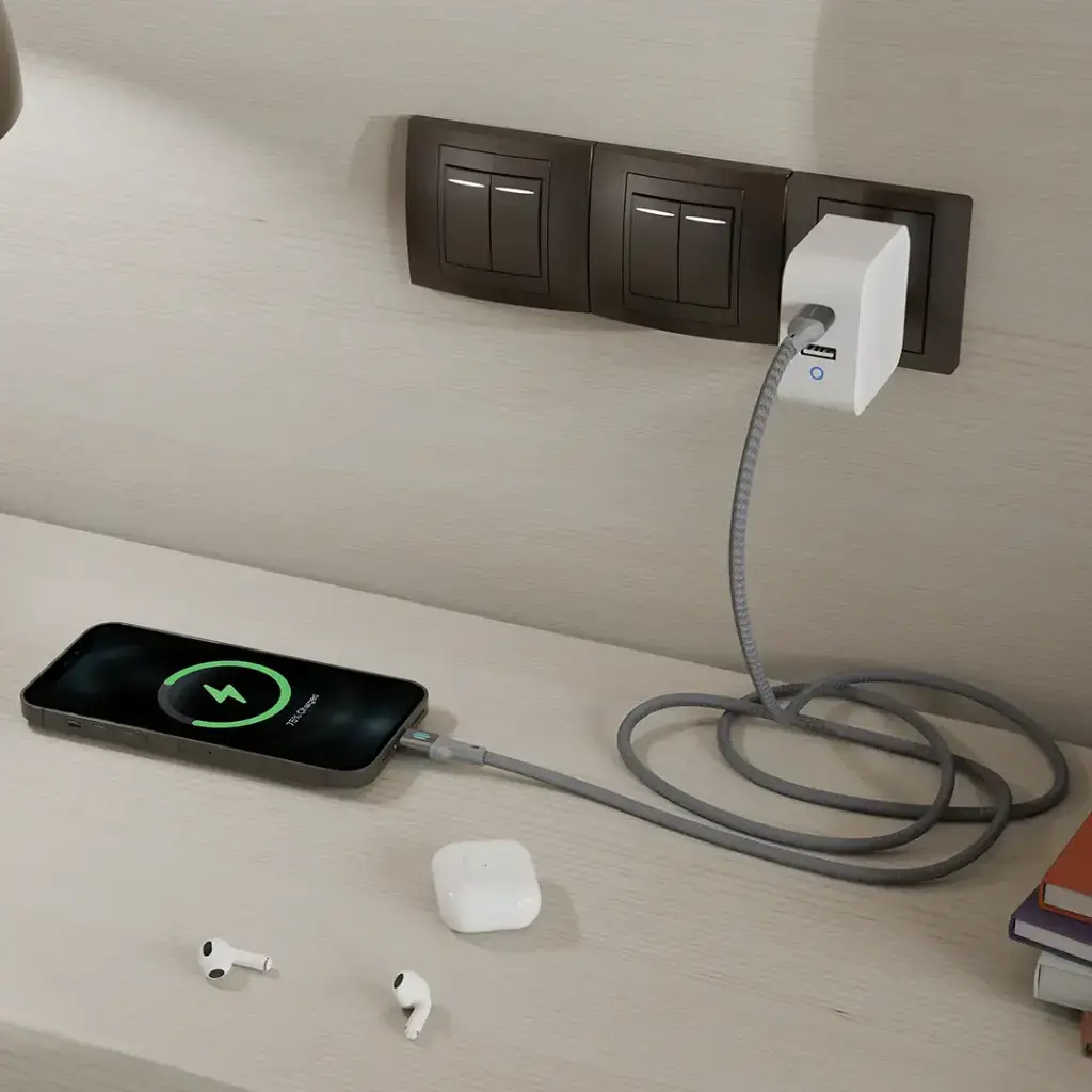 Porodo USB-C To USB-C Charging & Data Cable PD 240W gy1.webp