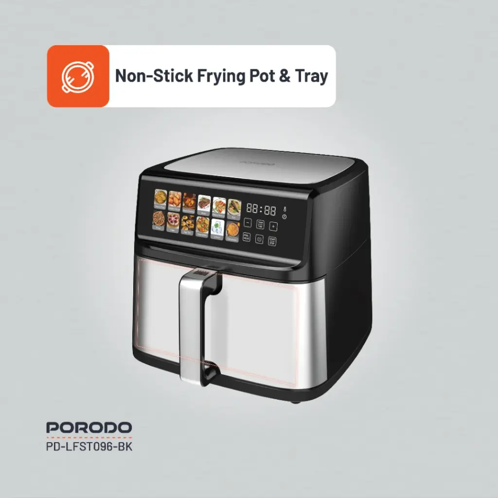 Porodo Lifestyle Large Capacity Air Fryer - Black (6).webp