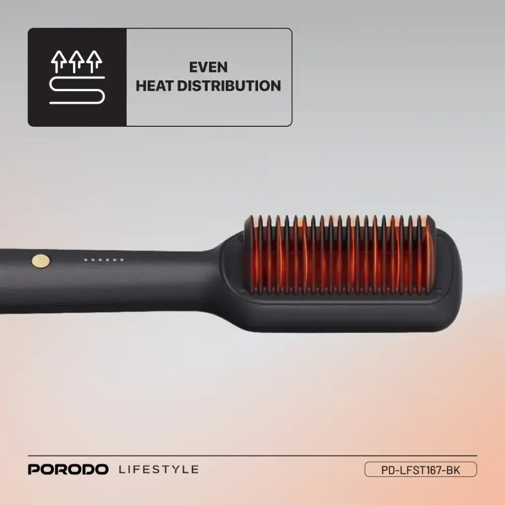 Porodo Lifestyle Electric Heated Hair Straightener Comb -.webp
