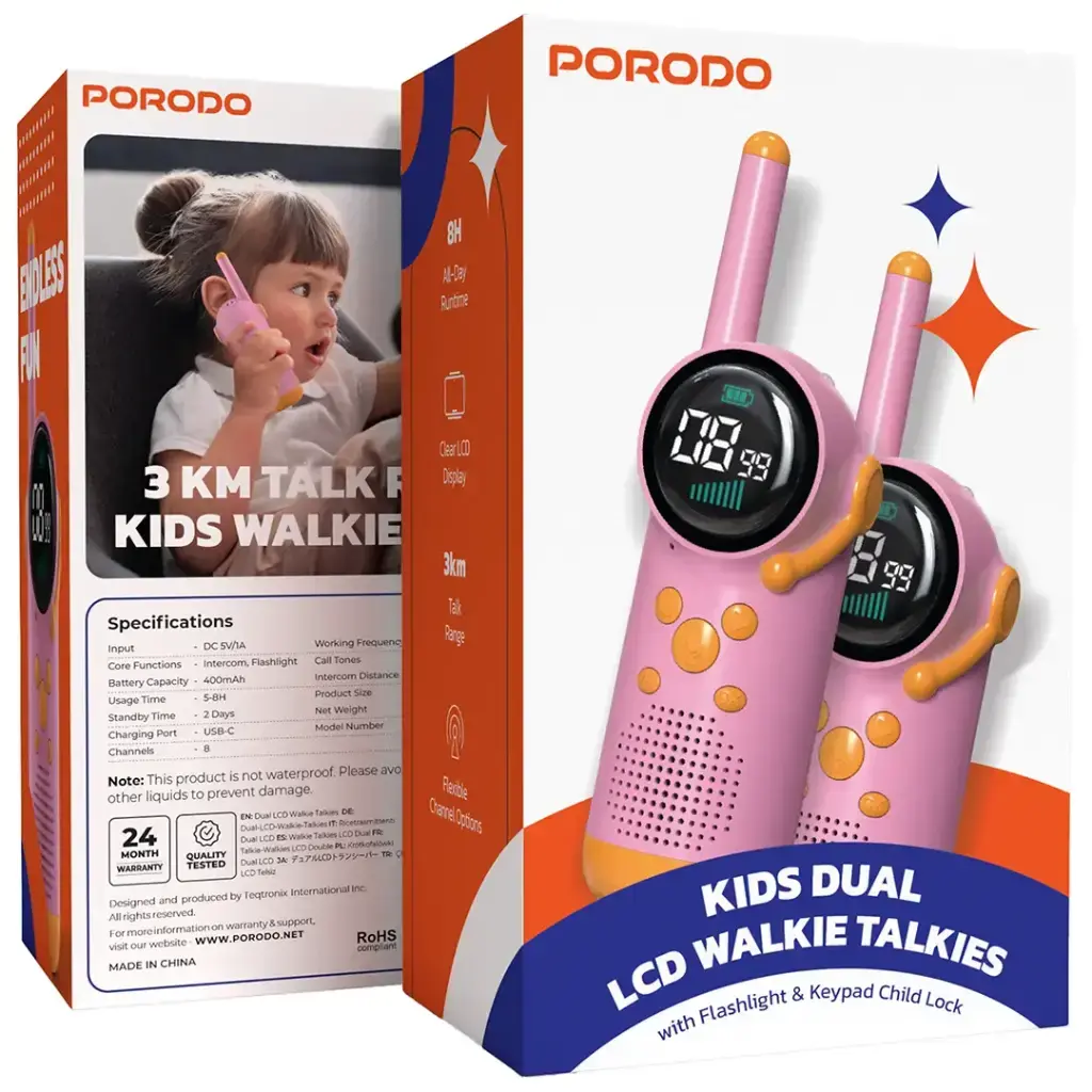 Porodo Kids Dual LCD Walkie Talkies with Flashlight & (1).webp