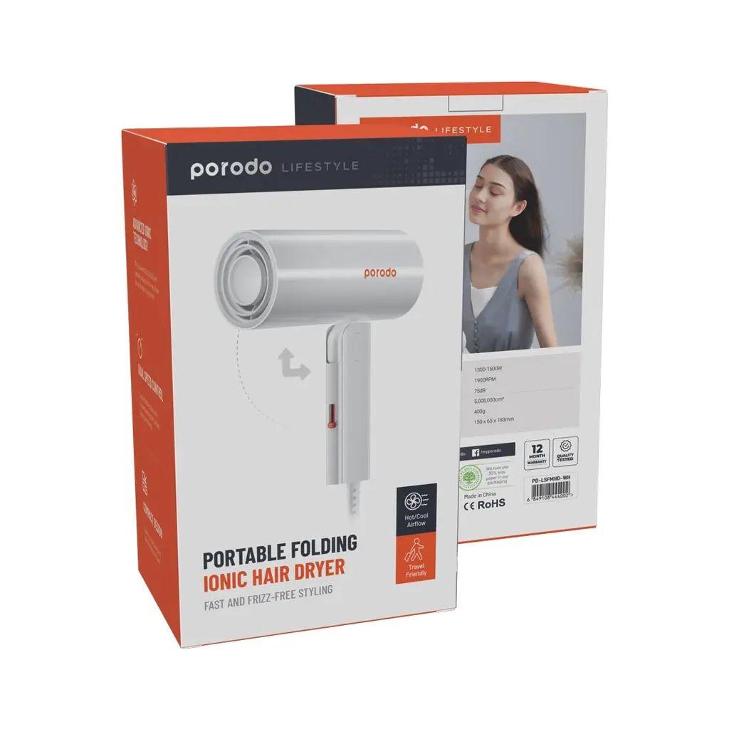 Porodo Lifestyle Portable Folding Ionic Hair Dryer Fast (1).webp
