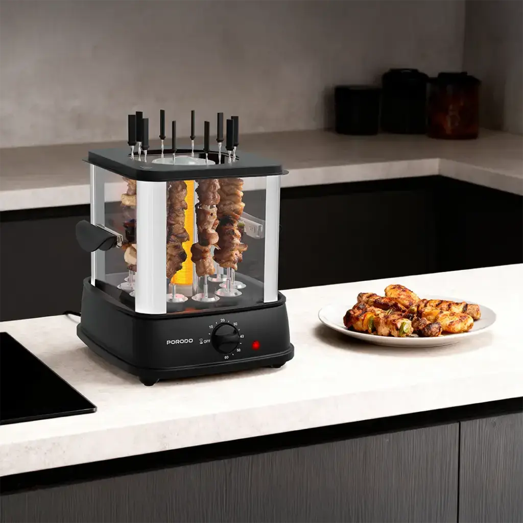Porodo Lifestyle Grilljet Electric Rotisserie Kebab Grill with Auto-Rotating Ske (2).webp