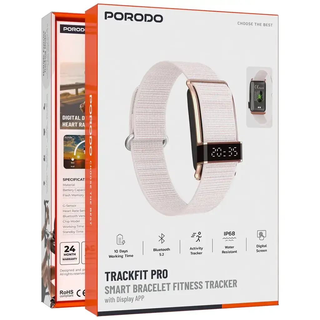 Porodo Trackfit Pro Smart Bracelet Fitness Tracker with Display App 5.webp