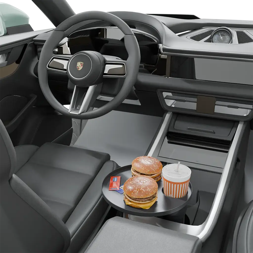 Green Lion Travel Tray Car Cup Holder - Black.webp