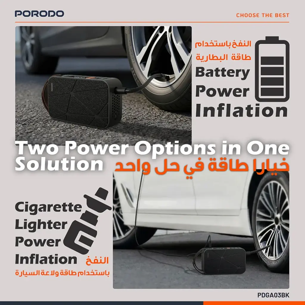 Porodo Flator 4000mAh Car Tire Inflator with Pressure Display (4).webp