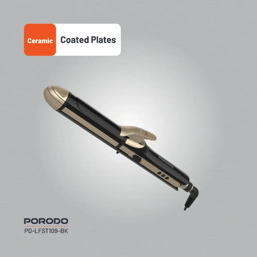 Porodo Lifestyle 4 Style Hair Iron - Black (4).webp