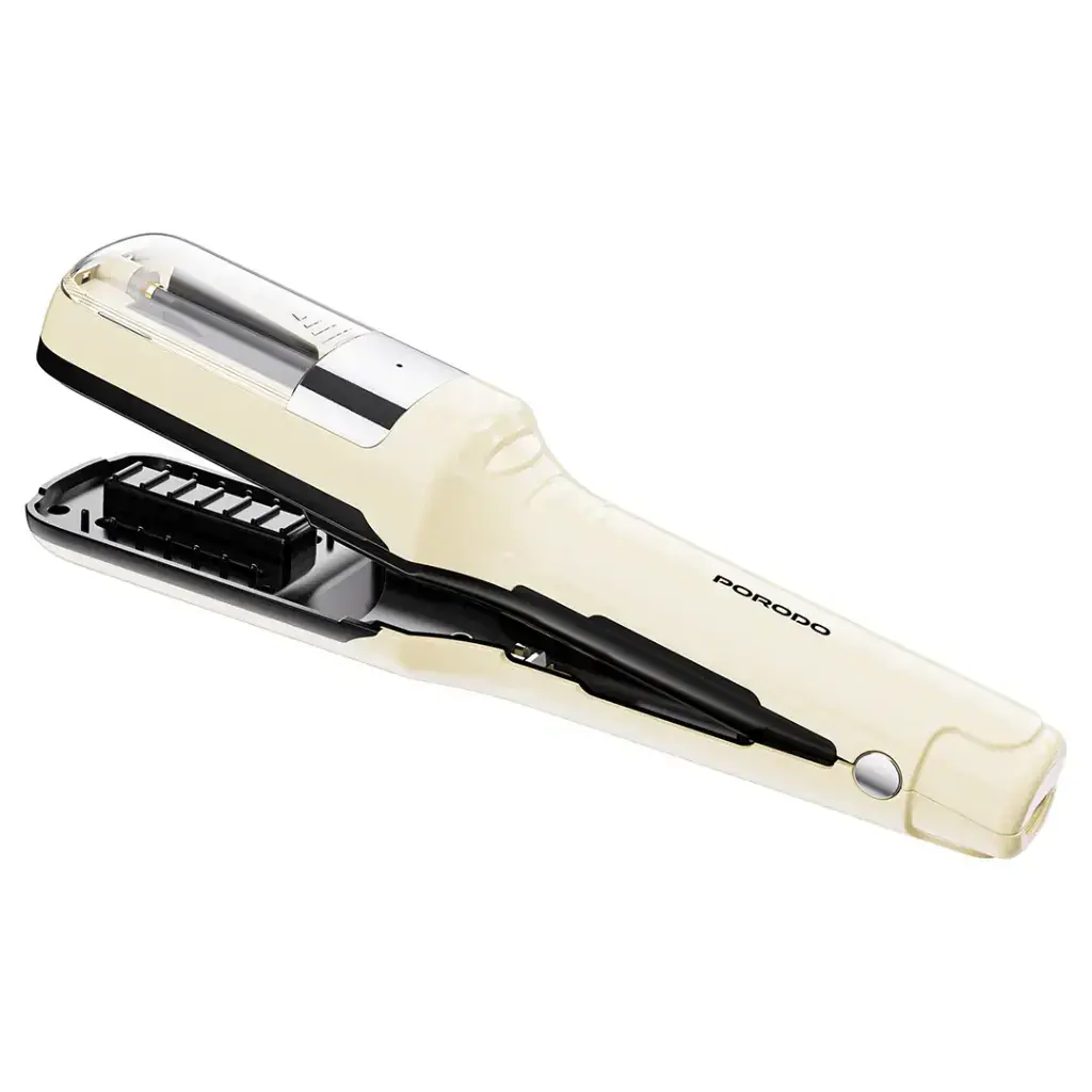 Porodo Lifestyle 2-In-1 Split End Trimmer & Hair Straightener - White4.webp