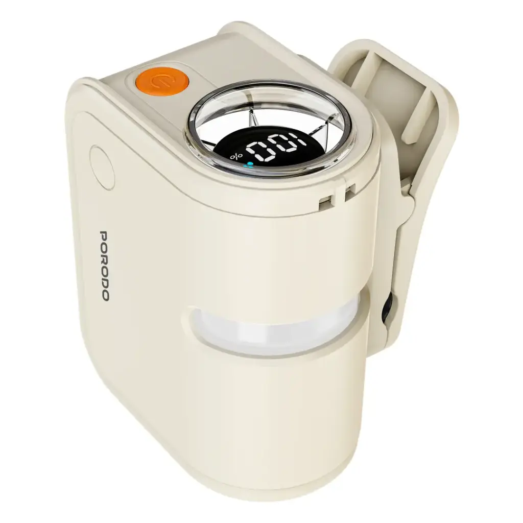 Porodo Lifestyle Chillo Clip Wearable Neck Fan (2000mAh, Beige) (2).webp