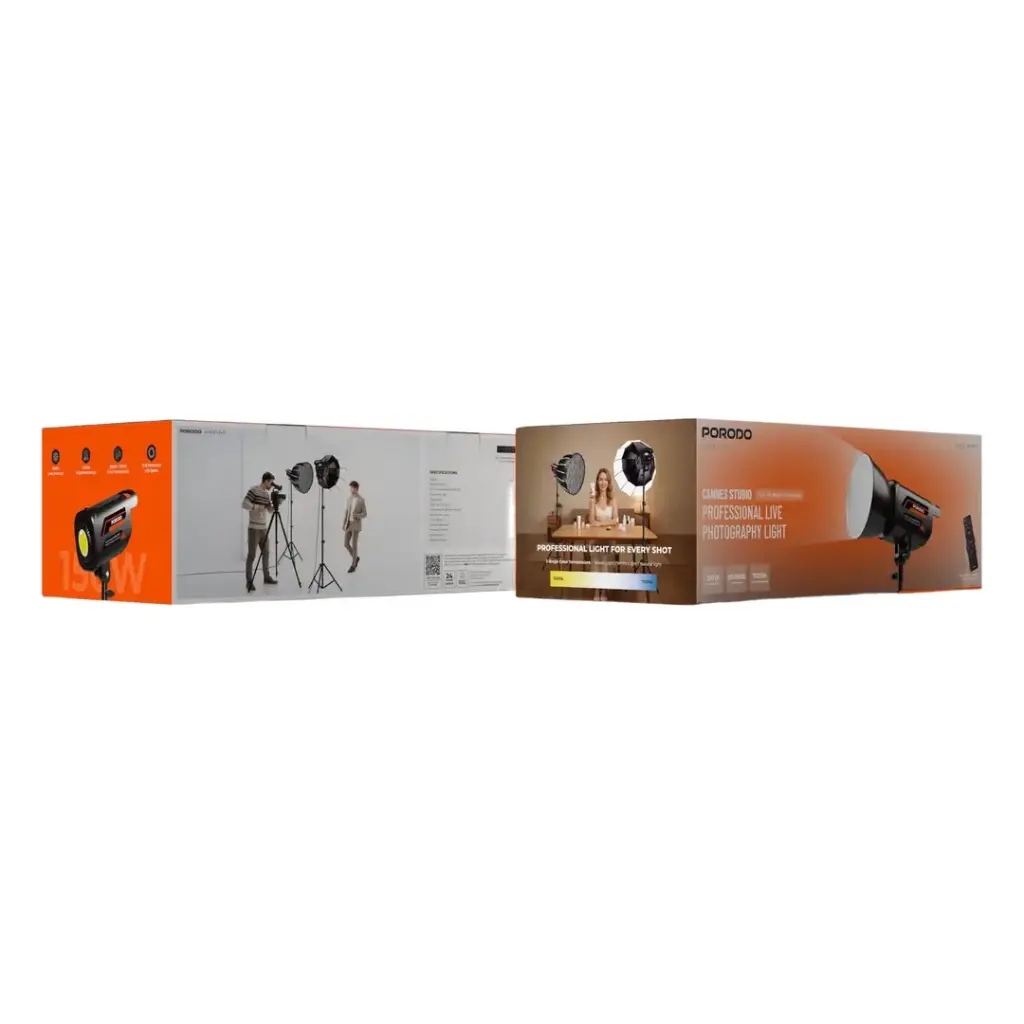Porodo Cannes Studio 150W LED Photography Light with Remote (2).webp