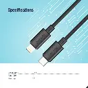 Porodo Blue 20W PD Type C to Lightning PVC Cable 1.2M - Black.webp