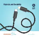 Porodo Blue 20W PD Type C to Lightning PVC Cable 1.2M - Black (1).webp