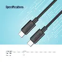 Porodo Blue 60W PD Type C to C PVC Cable 1.2M - Black.webp