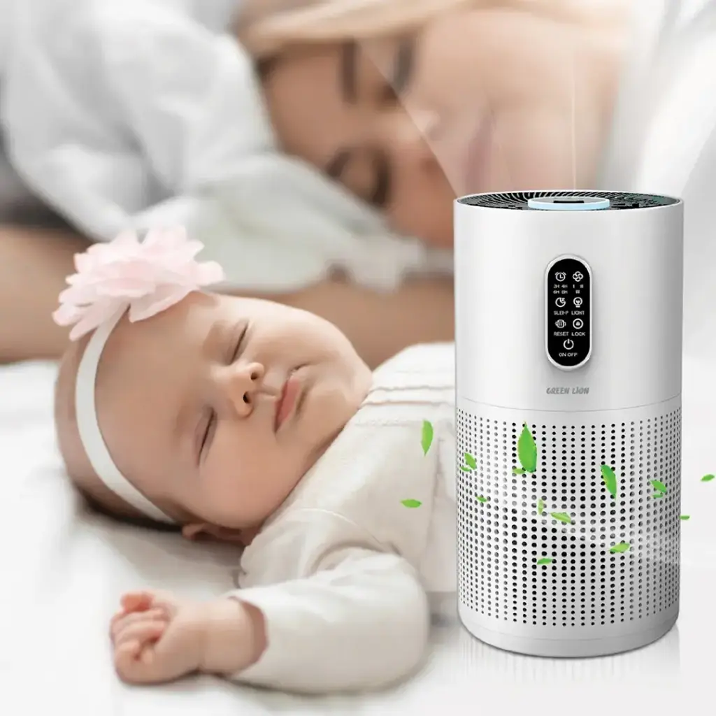 Green Lion Compact Air Purifier 3 in 1 Filtration - White (2).webp