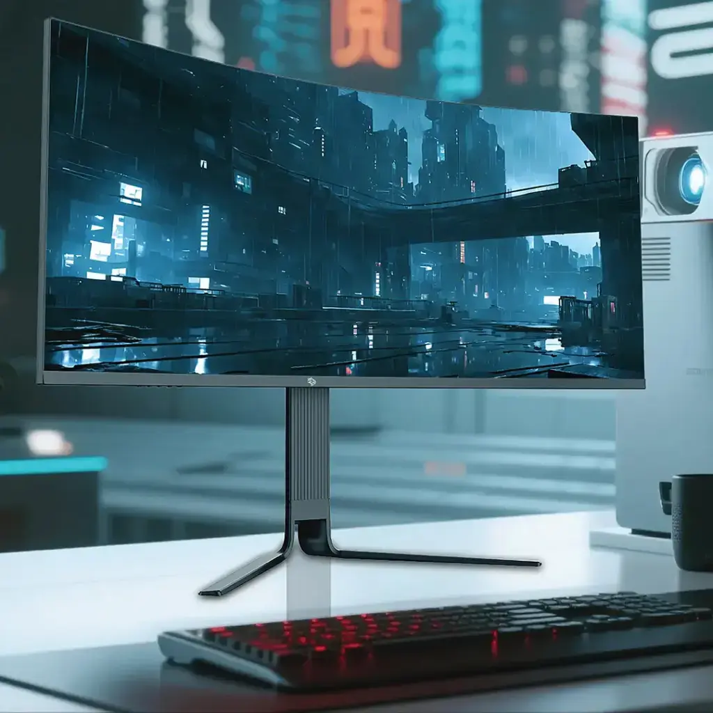 Porodo Gaming Ultra-Wide QHD 200HZ Gaming Monitor with Ergonomic 3-Axis Stand - Black4.webp