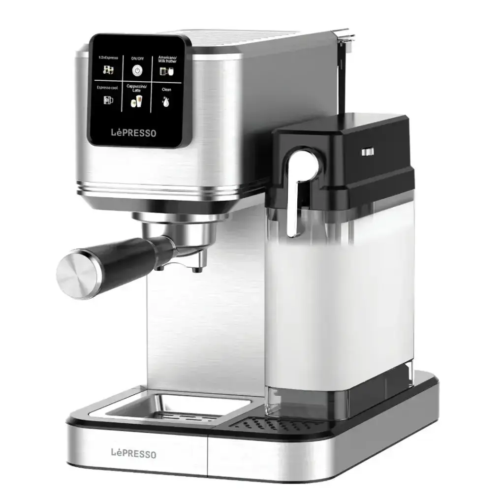 LePresso Latteo Hot & Cold Brewing Coffee Machine with Milk Frothing Function - Silver5.webp