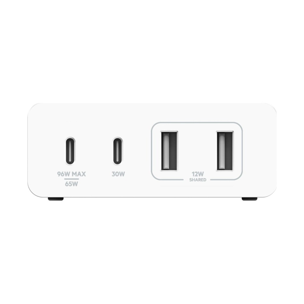 Belkin BoostCharge Pro 4-Port GaN Charger 108W (2× USB-C, 2× USB-A) – White – view 1