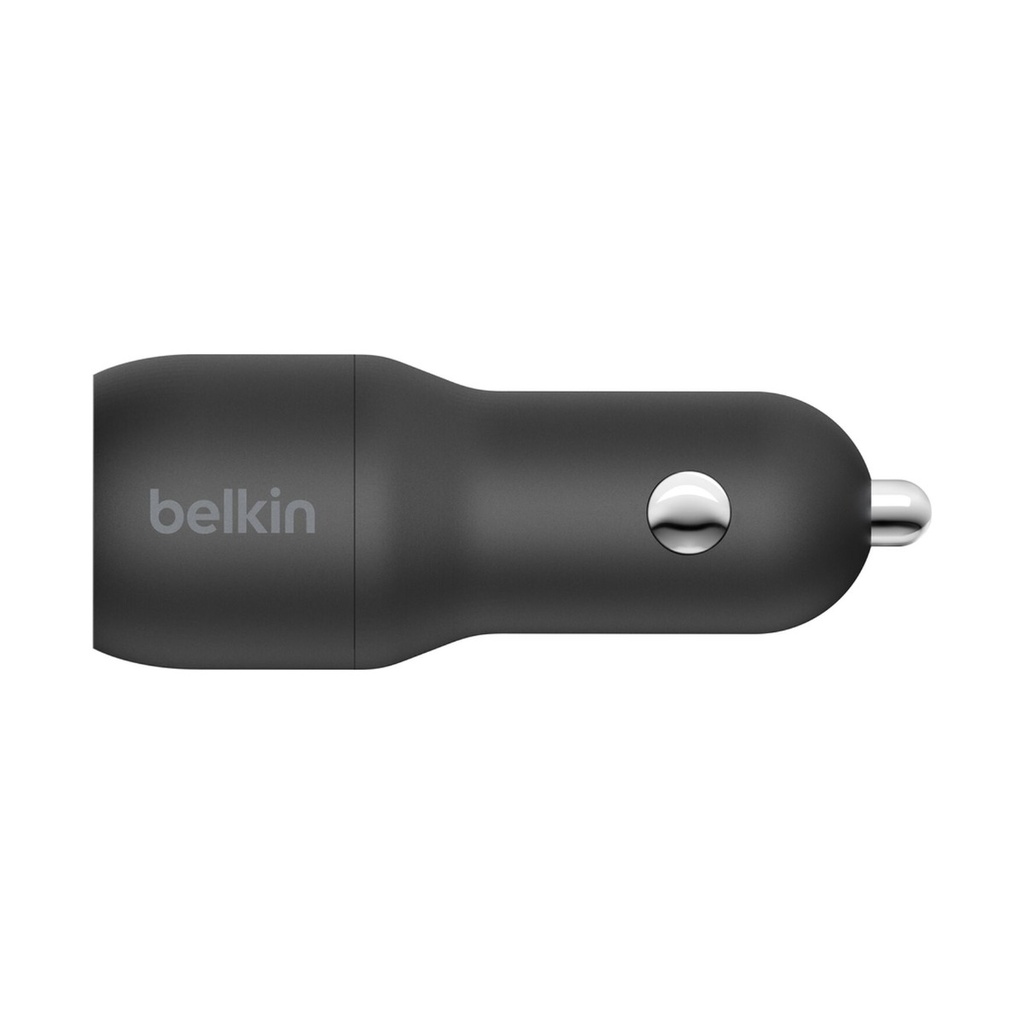 Belkin BoostCharge Dual USB-A Car Charger 24W + USB-C Cable 1m – Black – view 1