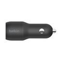 Belkin BoostCharge Dual USB-A Car Charger 24W + USB-C Cable 1m – Black – view 1