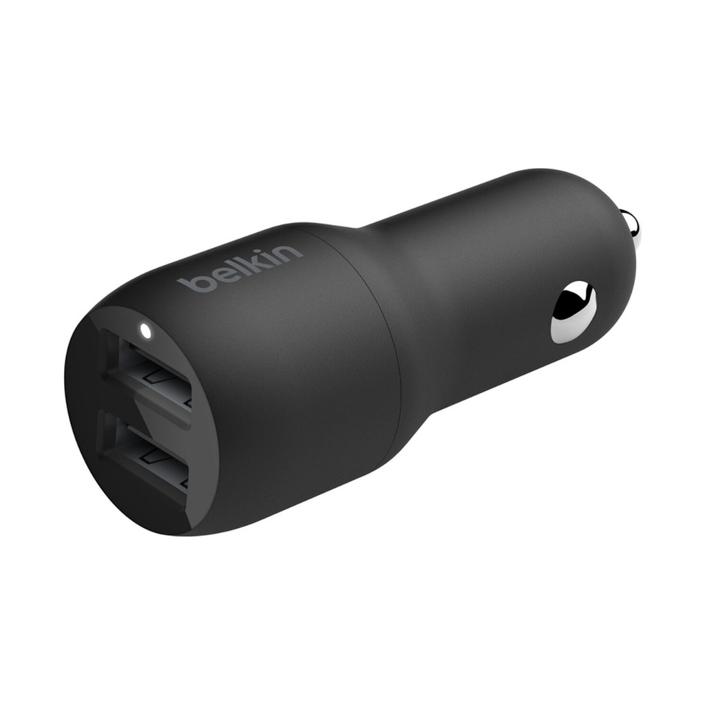 Belkin BoostCharge Dual USB-A Car Charger 24W + USB-C Cable 1m – Black – view 3