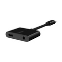 Belkin RockStar 3.5mm Audio + USB-C Charge Adapter – Black – view 1