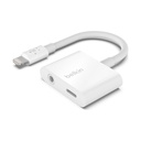Belkin RockStar 3.5mm Audio + Lightning Charge Adapter – White – view 1