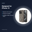 Guess 4G PU Leather Case with Triangle Logo for iPhone 15 – compatibility