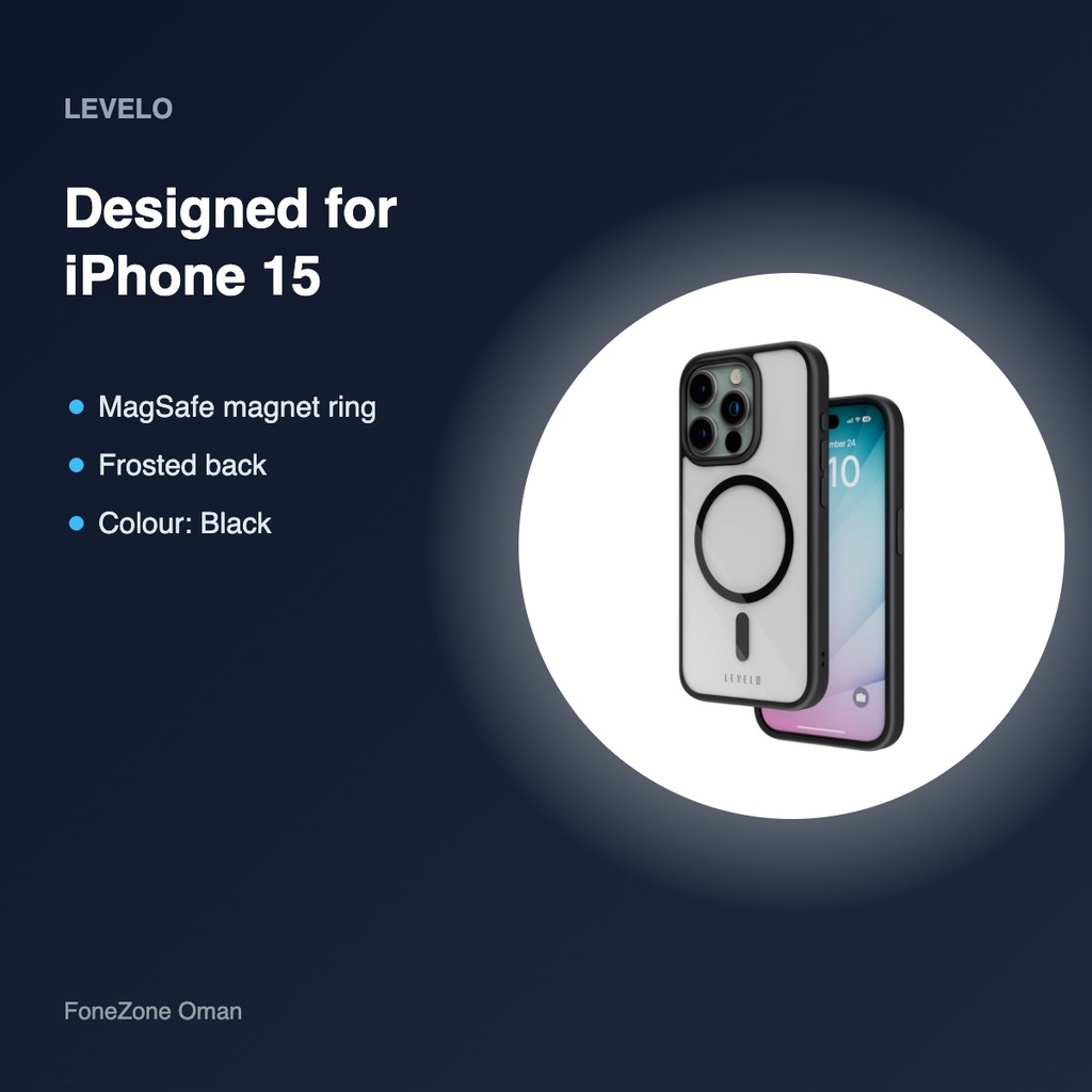 Levelo Solo MagSafe Case for iPhone 15 – Black – compatibility