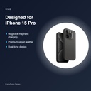 Uniq Lyden DS Hybrid MagClick Case for iPhone 15 Pro – Rhino Grey/Black – compatibility