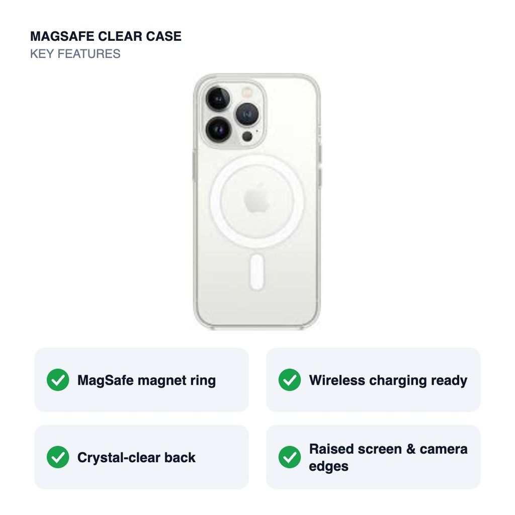 MagSafe Clear Case for iPhone 15 Series – key features