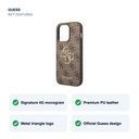 Guess 4G PU Leather Case with Metal Triangle Logo for iPhone 15 Pro / Pro Max – key features