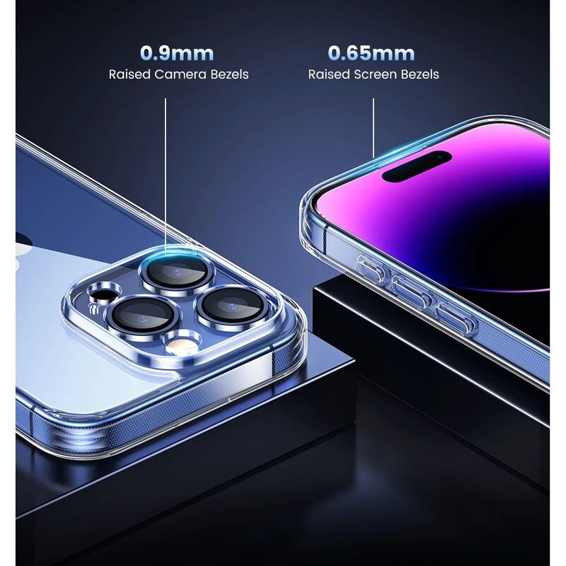 UGREEN Bright Cushion Clear Case iPhone 15 Pro – raised camera & screen edges