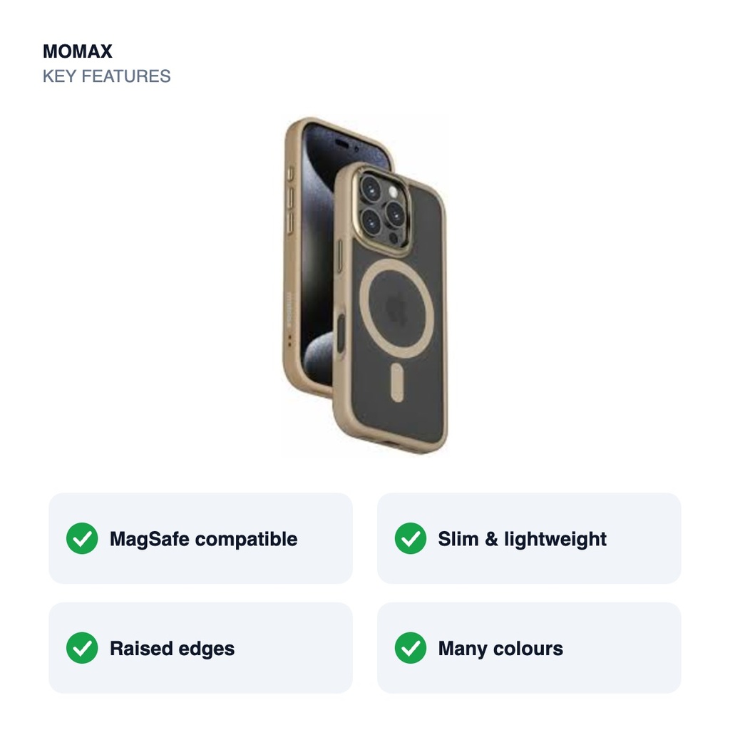 Momax CaseFORM Air Magnetic Case for iPhone 16 Pro – key features