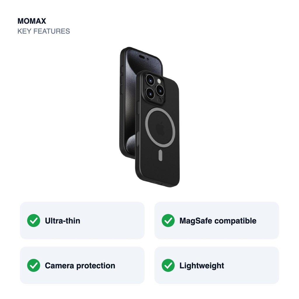 Momax Ultrathin Lite Magnetic Case for iPhone 16 Pro – key features