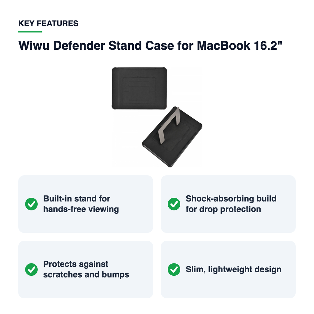Key features – Wiwu Defender Stand Case for MacBook 16.2"