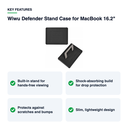 Key features – Wiwu Defender Stand Case for MacBook 16.2"
