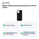 Key features – Momax Silicone Case 360 Protection for iPhone 12 Mini