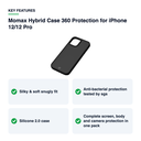 Key features – Momax Hybrid Case 360 Protection for iPhone 12/12 Pro