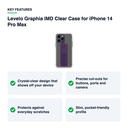 Key features – Levelo Graphia IMD Clear Case for iPhone 14 Pro Max