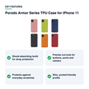 Key features – Porodo Armor Series TPU Case for iPhone 11
