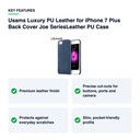 Key features – Usams Luxury PU Leather for iPhone 7 Plus Back Cover Joe SeriesLeather PU Case