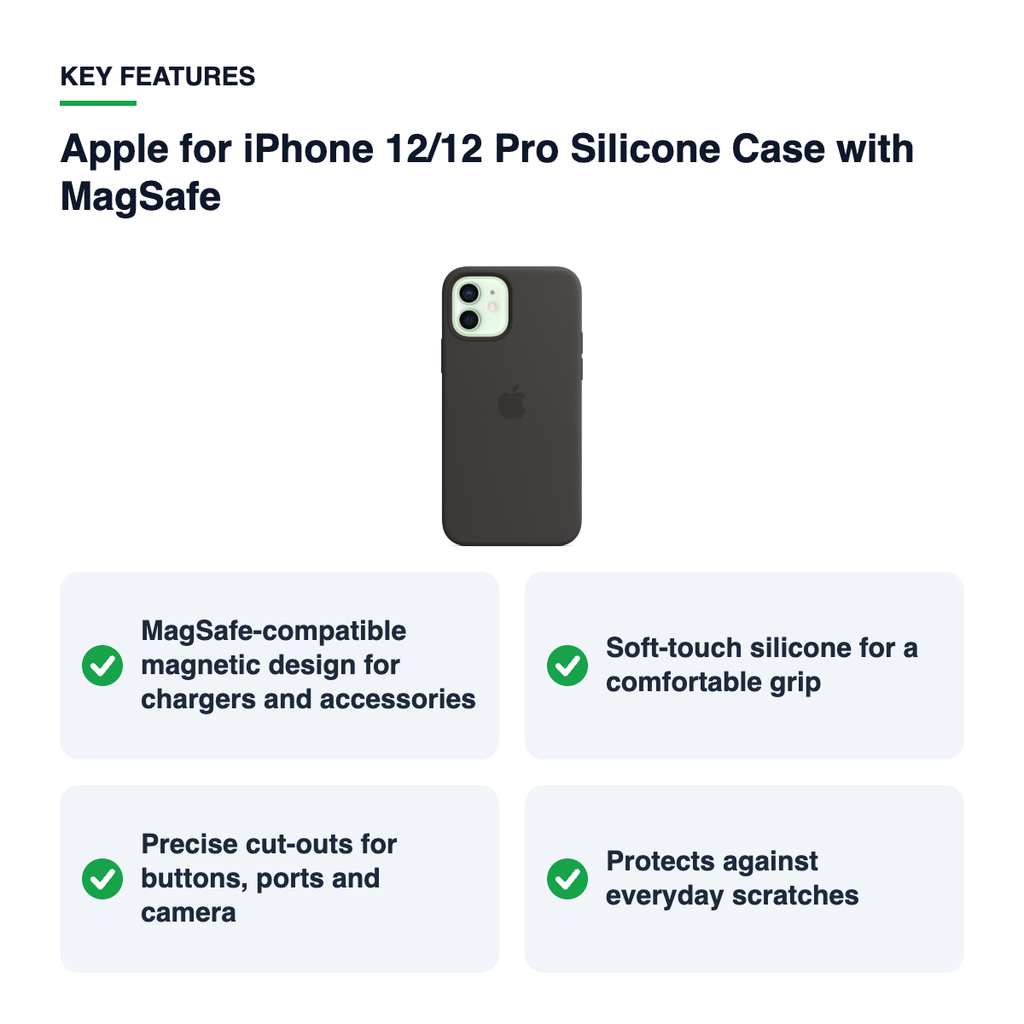 Key features – Apple for iPhone 12/12 Pro Silicone Case with MagSafe