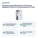 Key features – Amazing Thing OUTRE Drop Proof Anti Microbial Designed for iPhone 12 Pro Max Cas