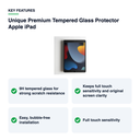 Key features – Unique Premium Tempered Glass Protector Apple iPad