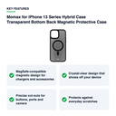 Key features – Momax for iPhone 13 Series Hybrid Case Transparent Bottom Back Magnetic Protecti